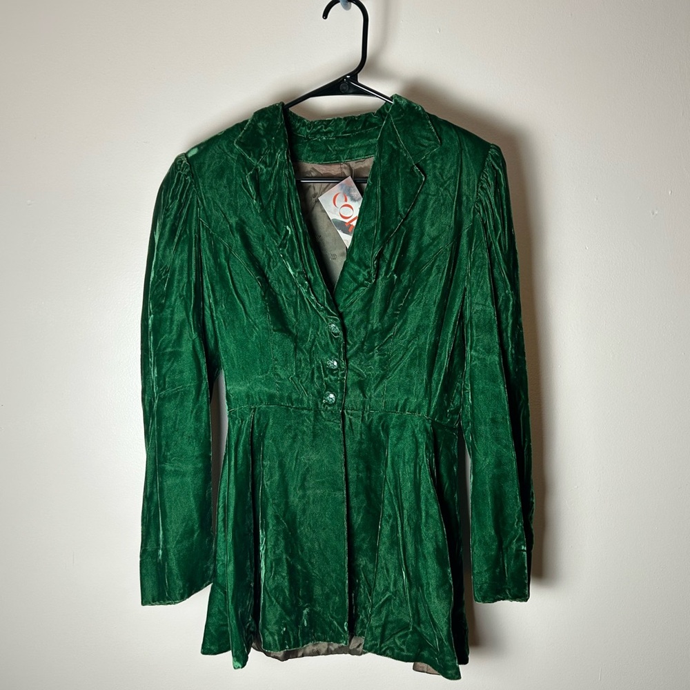 Emerald Velvet Women's Blazer